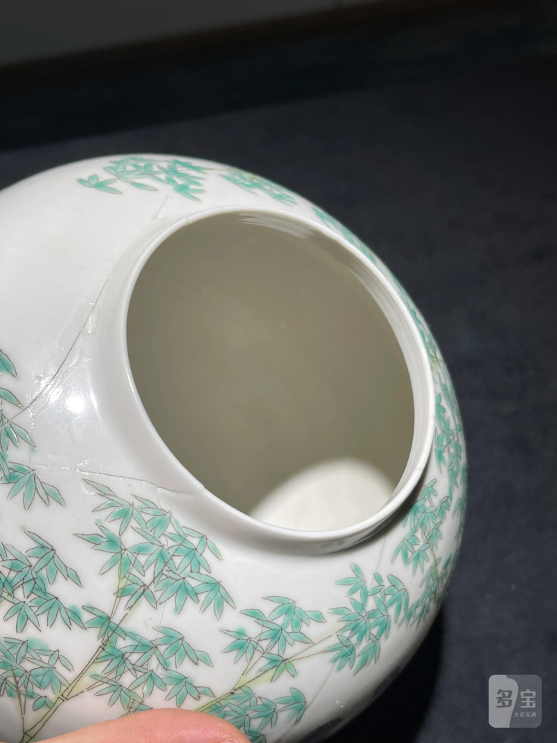 民国 粉彩竹林七贤纹皮灯一对 - 图17